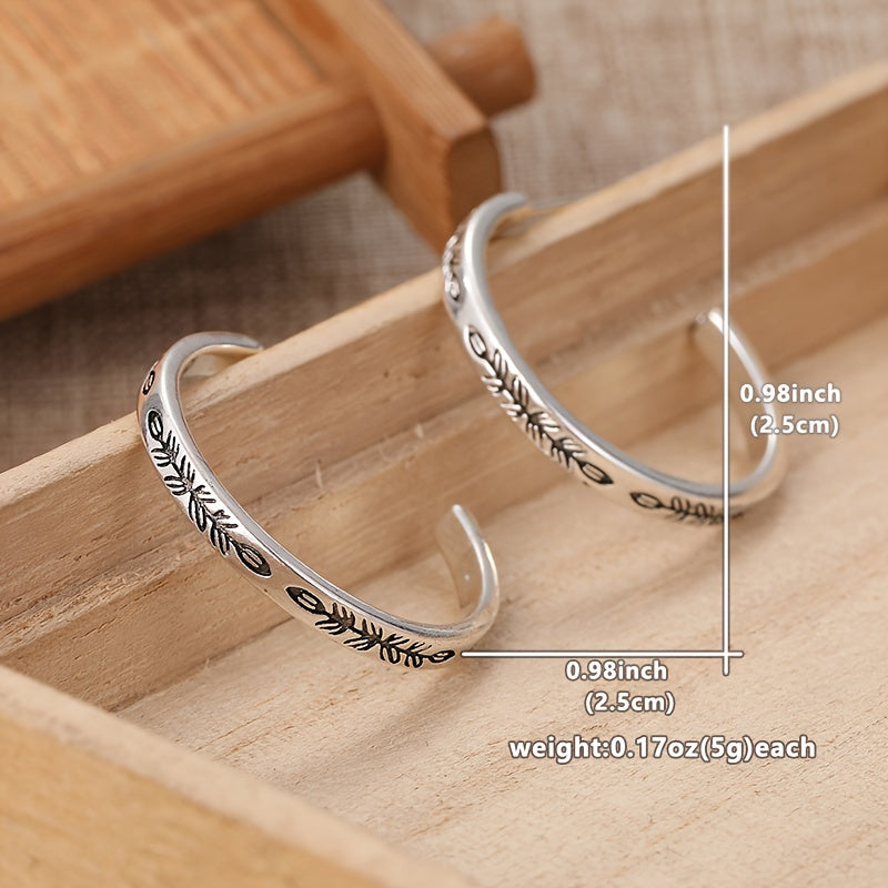 Bloom - Unique Silvery Hoop Earrings