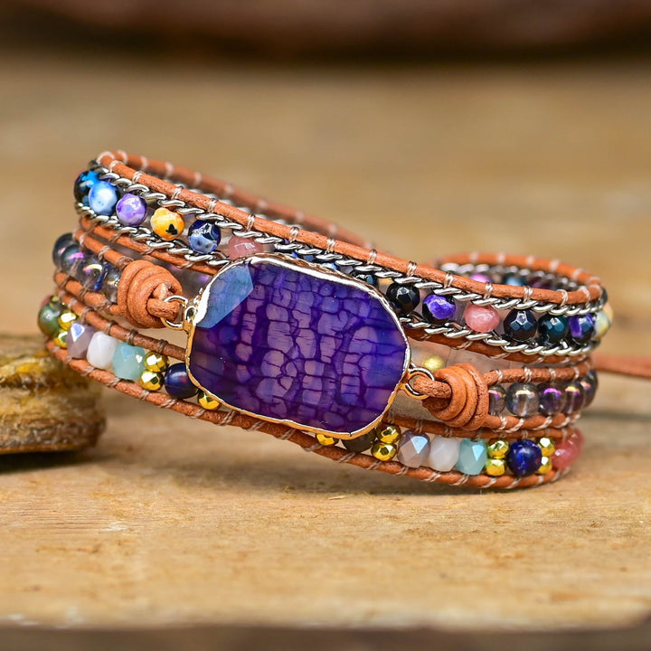 Amethyst Wrap Bracelet