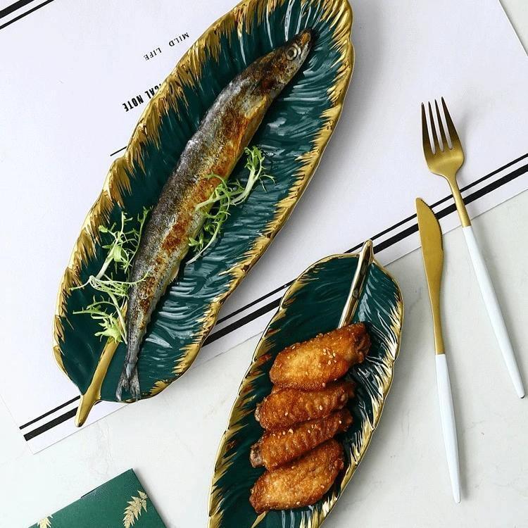 Leaf Ceramic Platters
