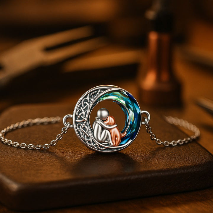 Adjustable bracelet with dog-shaped charm in sterling silver