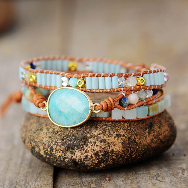 Amazonite Protection Wrap Bracelet
