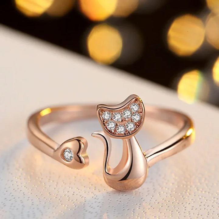 Open Cat Ring – Zirconia