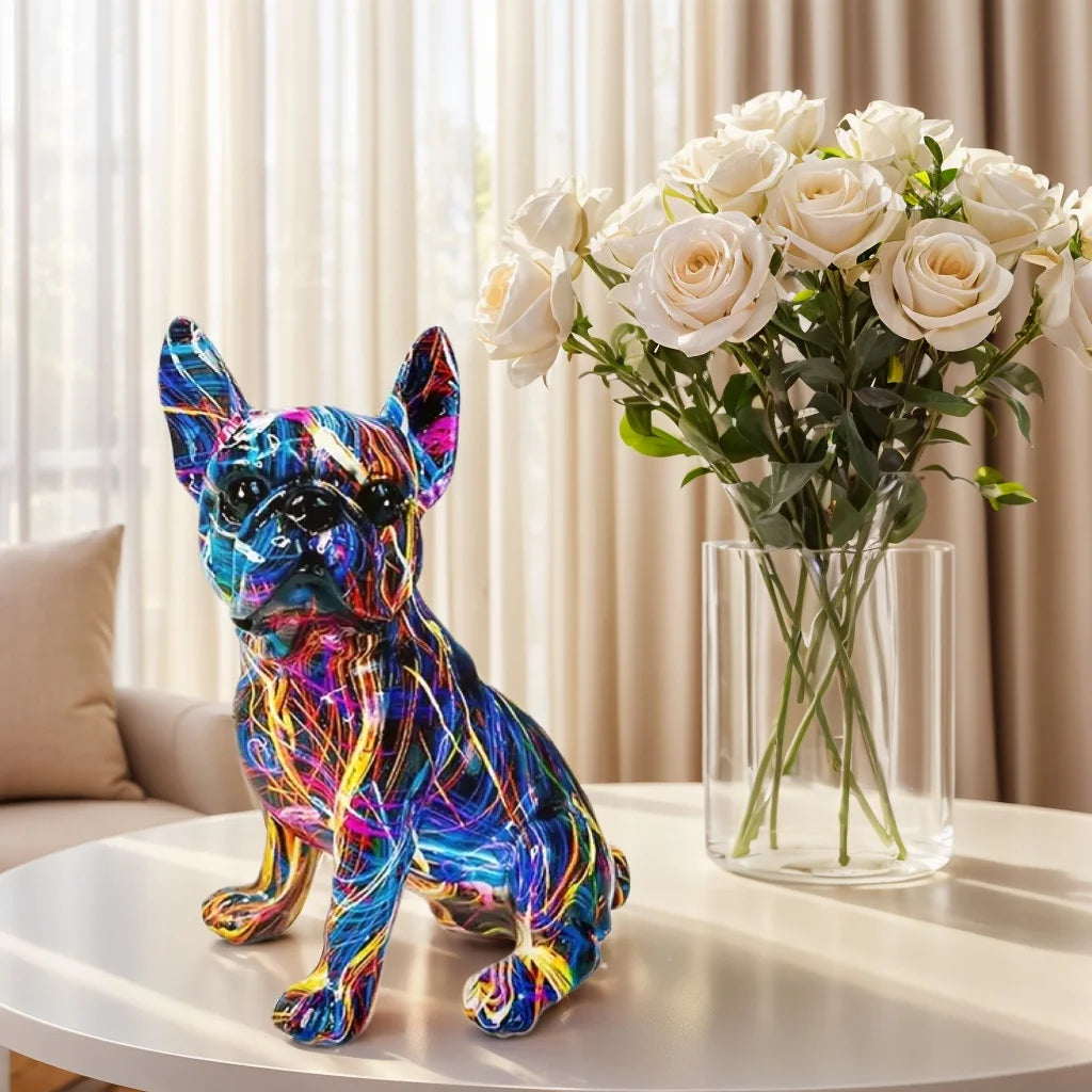 French Bulldog Resin Statue Decoration,