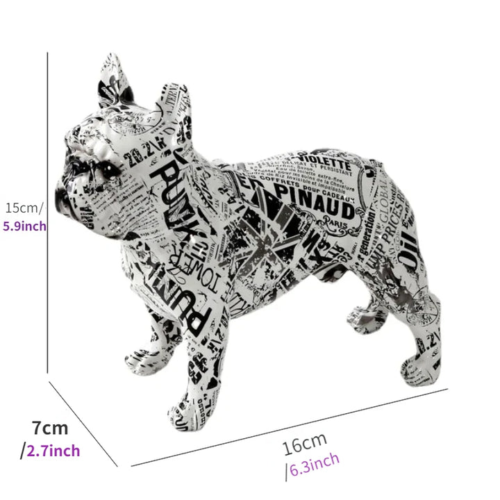 French Bulldog Resin Statue Decoration,