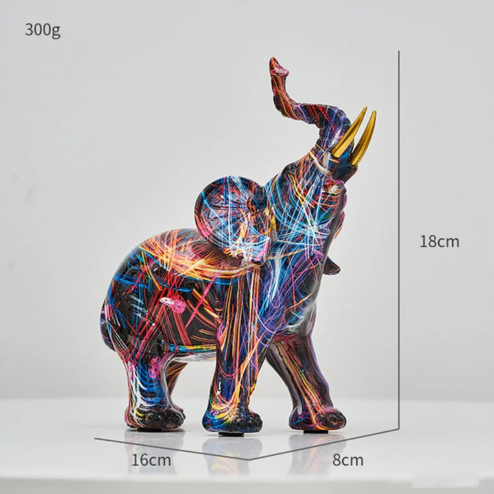 LuckyTrunk™ - Graffiti Art Elephant Sculpture