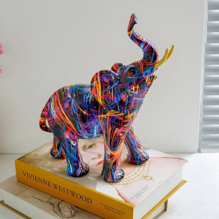 LuckyTrunk™ - Graffiti Art Elephant Sculpture